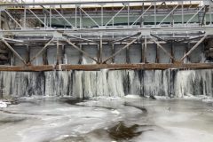 Headgates with ice